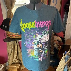 Goosebumps Graphic Tee - Dark Teal Short Sleeve Shirt
